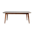 Moderne Eettafel van Hout met Marmeren Bovenblad